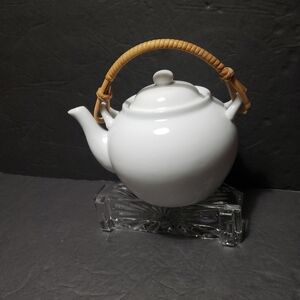 PIER 1 *Boho-Retro* Teapot With Bamboo Handle